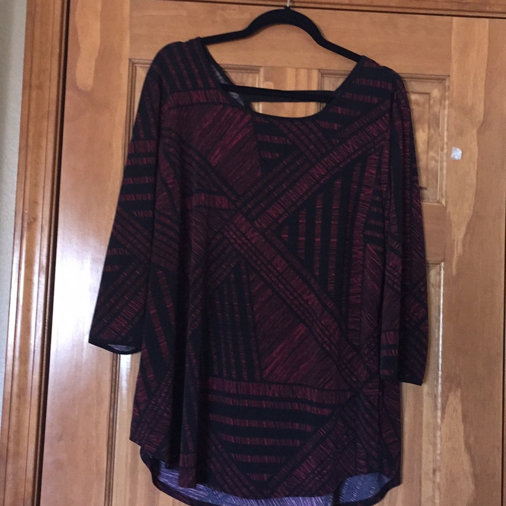 Cato Red & Black tunic top
